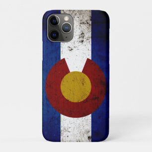Capa Para iPhone 11 Pro Black Grunge Colorado State Flag