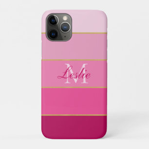 Capa Para iPhone 11 Pro Bloqueio de Cor do Ombro Rosa Personalizado