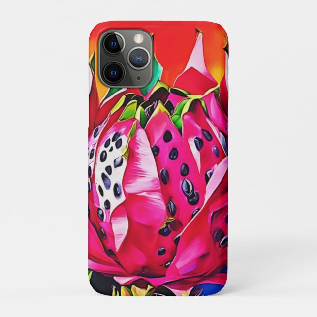 Capa Para iPhone 11 Pro Bloqueio de Frutas de Dragões Exóticos (Verso)