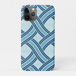Capa Para iPhone 11 Pro Blue Lines Pattern