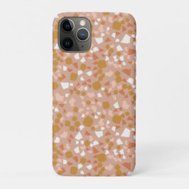 Capa Para iPhone 11 Pro Blush Dourado terrazzo Mínimo moderno