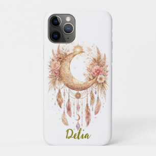 Capa Para iPhone 11 Pro Boho Lua Vibração Mística
