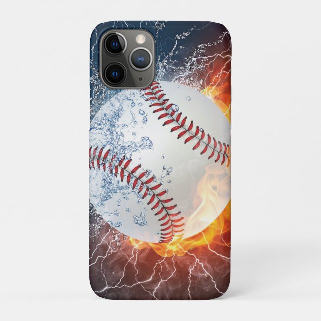 Capa Para iPhone 11 Pro Bola de beisebol (Verso)