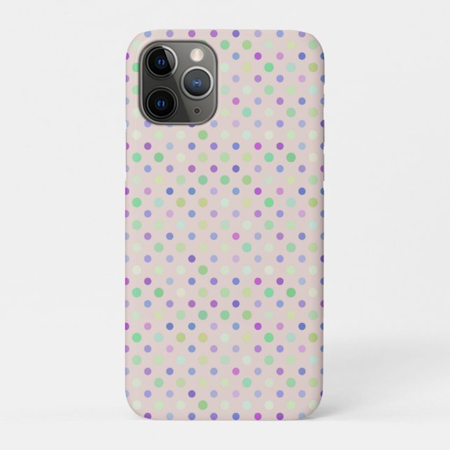 Capa Para iPhone 11 Pro bolinhas de várias cores (Verso)
