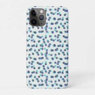 Capa Para iPhone 11 Pro bolinhas turquesa, roxo e azul