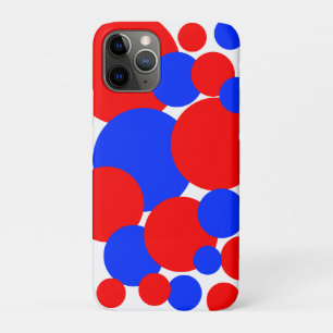 Capa Para iPhone 11 Pro  Bolinhas vermelhas, brancas e azuis  