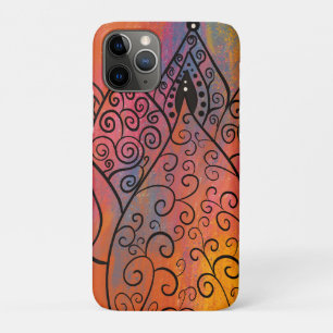 Capa Para iPhone 11 Pro Bonito Arte Floral