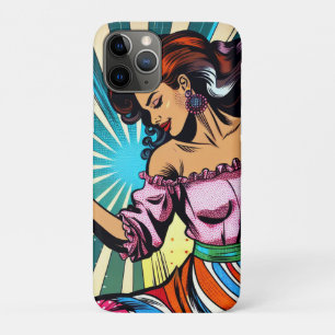 Capa Para iPhone 11 Pro Bonito dançando Salsa Pop Art
