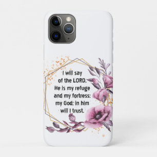 Capa Para iPhone 11 Pro Bonito Psalm 91 Floral iPhone 11 Pro Case