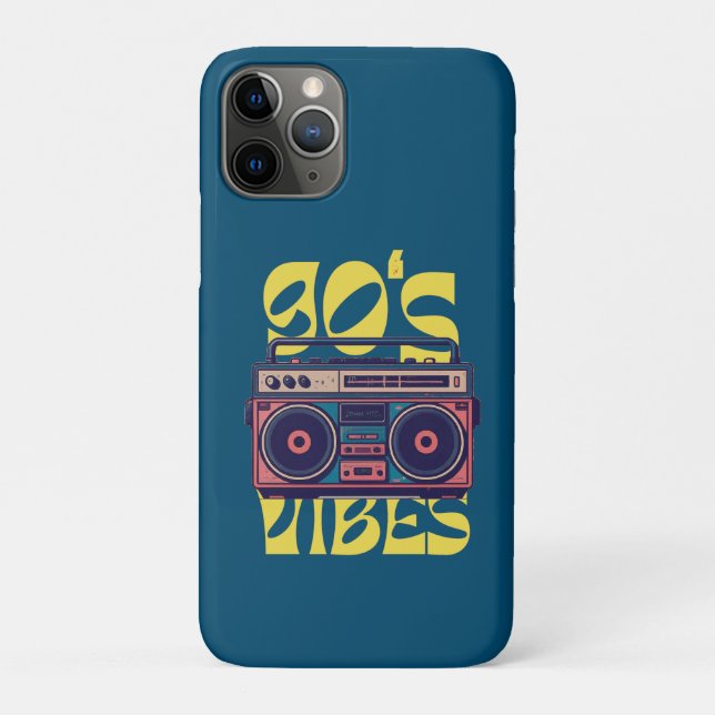 Capa Para iPhone 11 Pro Boombox de 90 anos (Verso)