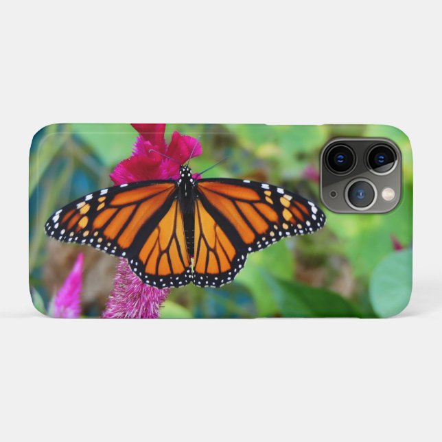 Capa Para iPhone 11 Pro Borboleta Monarca (Verso (horizontal))