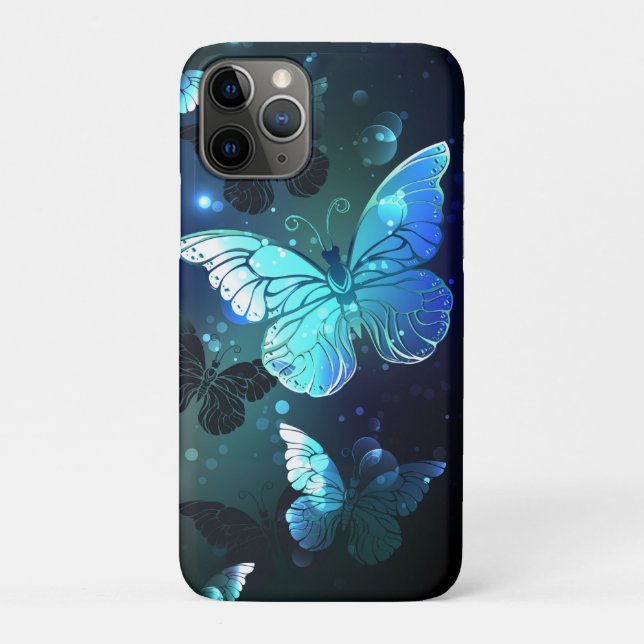 Capa Para iPhone 11 Pro Borboleta Noturna Flutuante (Verso)