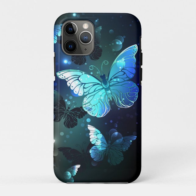 Capa Para iPhone 11 Pro Borboleta Noturna Flutuante (Verso)