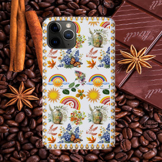 Capa Para iPhone 11 Pro Borboleta primavera Garden Rainbow Sunshine Greene