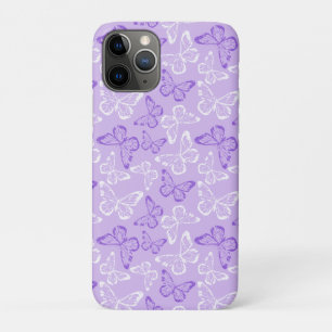 Capa Para iPhone 11 Pro Borboleta Roxa