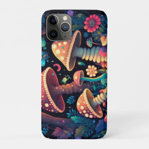 Capa Para iPhone 11 Pro Borboletas de cogumelos mágicos