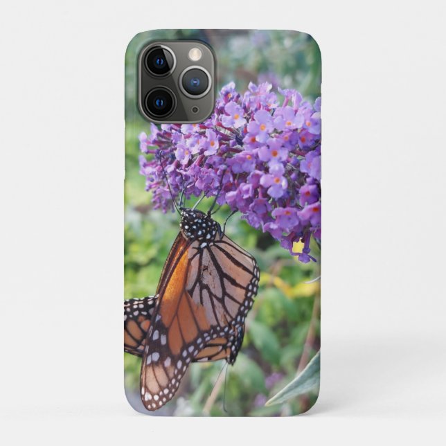 Capa Para iPhone 11 Pro Borboletas na Flor (Verso)