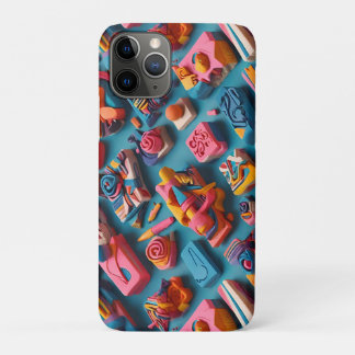 Capa Para iPhone 11 Pro Borrachas de Formatos Únicos e Coloridos com Desig