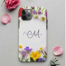 Capa Para iPhone 11 Pro Botanical Phone Case with Wildflowers | iPhone 