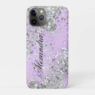 Capa Para iPhone 11 Pro Brilho de Luxo Holográfico Brilho Glitter Personal