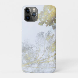 Capa Para iPhone 11 Pro Brilho Dourado de Folha Larga