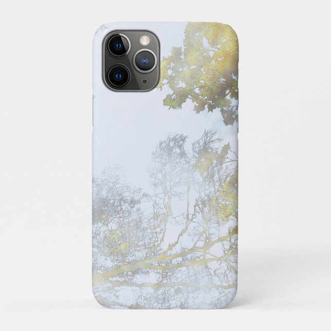 Capa Para iPhone 11 Pro Brilho Dourado de Folha Larga (Verso)