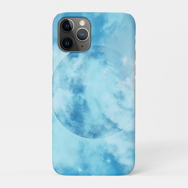 CAPA PARA iPhone 11 PRO BRINQUEDAS ARTÍSTICAS DA LUA AZUL (Verso)