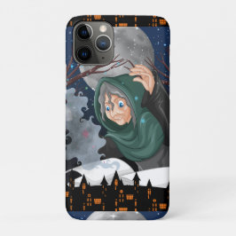 Capa Para iPhone 11 Pro Bruxa Assustadora & Casa Assombrada Halloween🌙