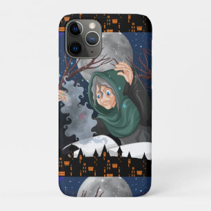 Capa Para iPhone 11 Pro Bruxa Assustadora & Casa Assombrada Halloween🌙