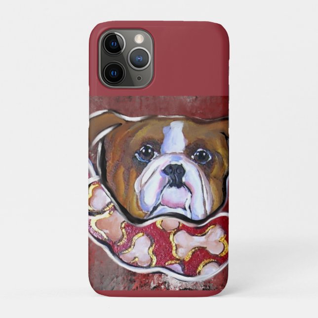Capa Para iPhone 11 Pro Buldogue (Verso)