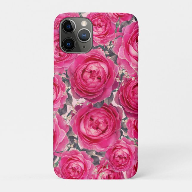 Capa Para iPhone 11 Pro Buquê elegante de Rosas (Verso)