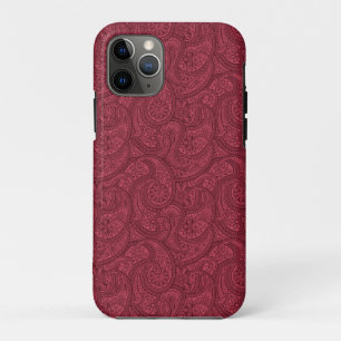 Capa Para iPhone 11 Pro Burgundy Paisley