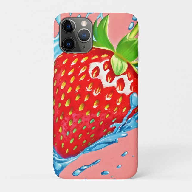 Capa Para iPhone 11 Pro Burst de Morango Fresco (Verso)