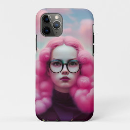 Capa Para iPhone 11 Pro Cabelo Rosa Sério