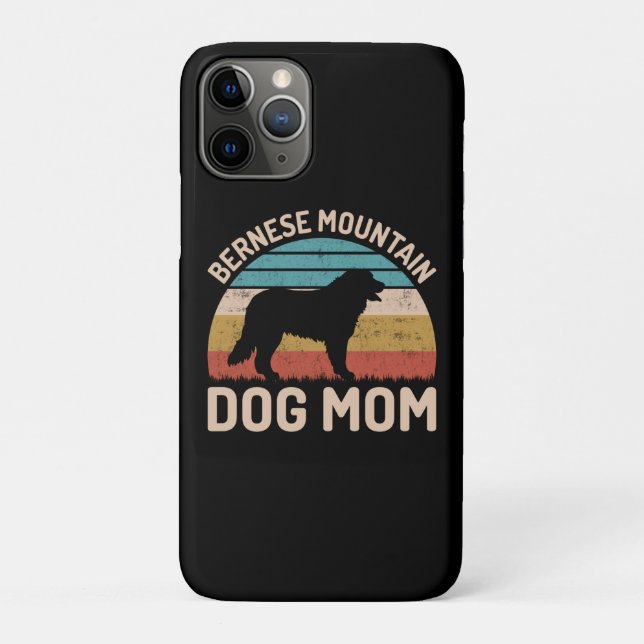Capa Para iPhone 11 Pro Cachorro Bernese Mãe, Cachorro Bernês Mãe (Verso)