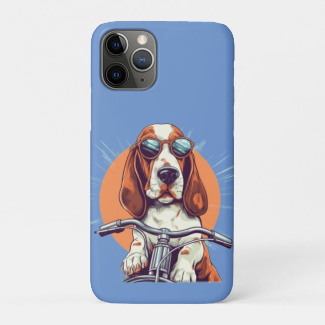 Capa Para iPhone 11 Pro Cachorro bonito no notebook Spiral (Verso)