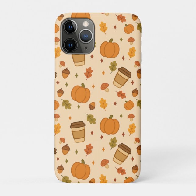 Capa Para iPhone 11 Pro Café de Outono (Verso)