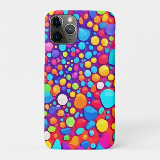 Capa Para iPhone 11 Pro Caleidoscópio de Abstrato vibrante (Verso)