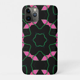 Capa Para iPhone 11 Pro Caleidoscópio Esmeralda e Rosa