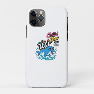 Capa Para iPhone 11 Pro Camiseta Chillin Crew Surf Club Pinguim Golfinho