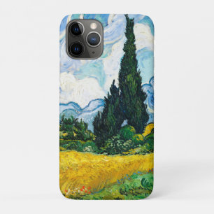 Capa Para iPhone 11 Pro Campo de Trigo com Ciprestes de Vincent Van Gogh