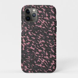 Capa Para iPhone 11 Pro camuflagem abstrata rosa e cinza
