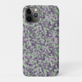 Capa Para iPhone 11 Pro camuflagem abstrata verde e roxa