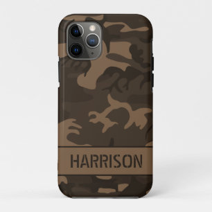 Capa Para iPhone 11 Pro Camuflagem Marrom