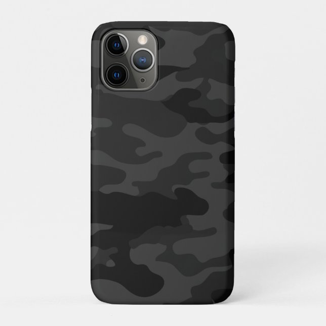 Capa Para iPhone 11 Pro Camuflagem Preta (Verso)