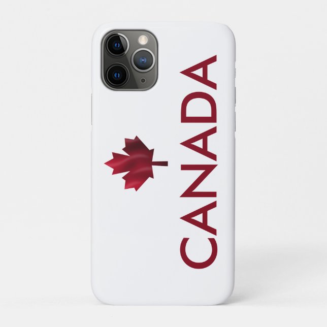 Capa Para iPhone 11 Pro Canadá e Folha Vermelha (Verso)