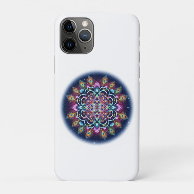 Capa Para iPhone 11 Pro Capa de iPhone 11 Pro Mandala Cósmico Psicodélico (Verso)
