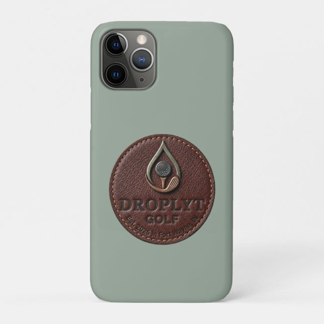 Capa Para iPhone 11 Pro Capa de iPhone Droplyt Golf Rustic Logo (Verso)