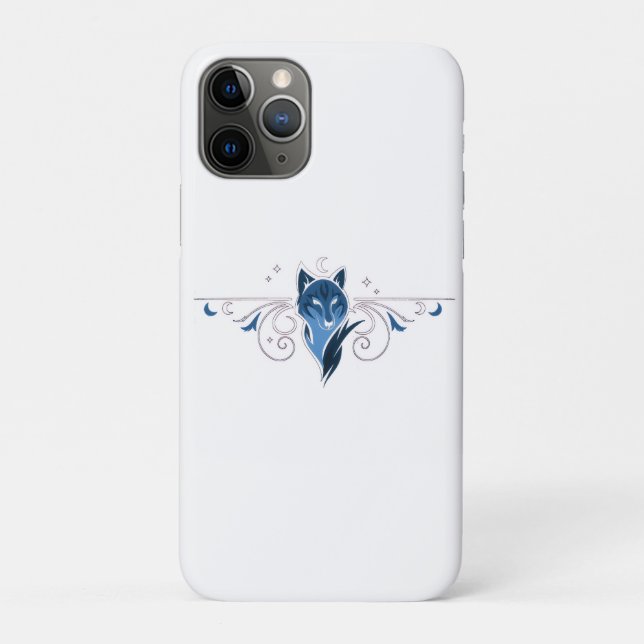 Capa Para iPhone 11 Pro Capa de iPhone lobo azul (Verso)
