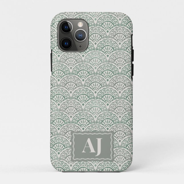Capa Para iPhone 11 Pro Capa de iPhone Ondas Oceânicas Escalonadas com Ini (Verso)